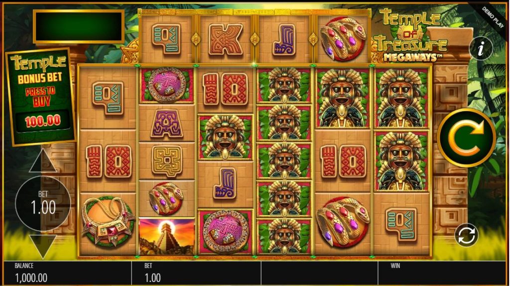 temple of treasure megaways slot