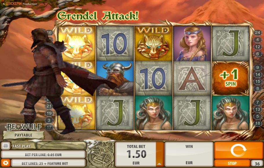 Beowulf Slot Demo, Beowulf Slot Review in Canada Beowulf base game feature
