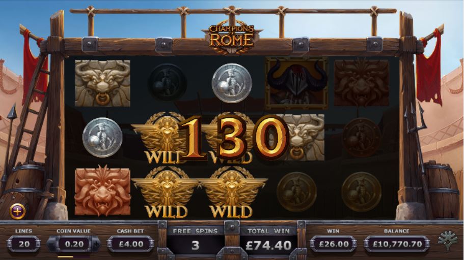 champions of rome free spins 2
