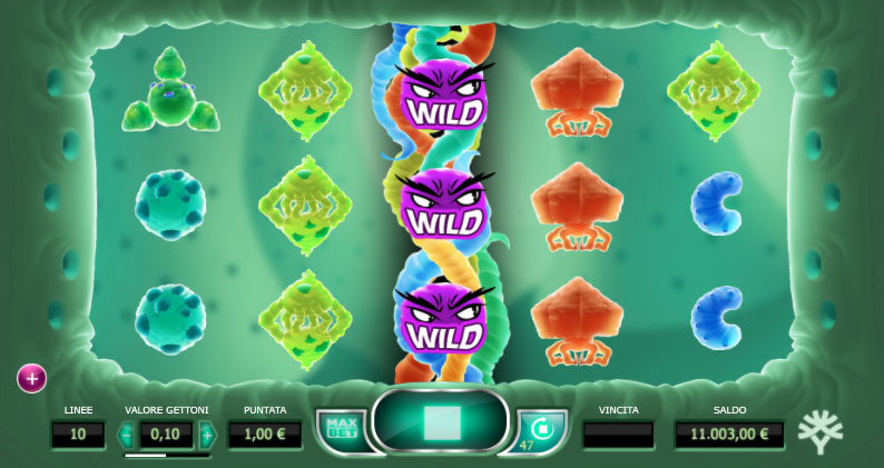 cyrus the virus slot feature
