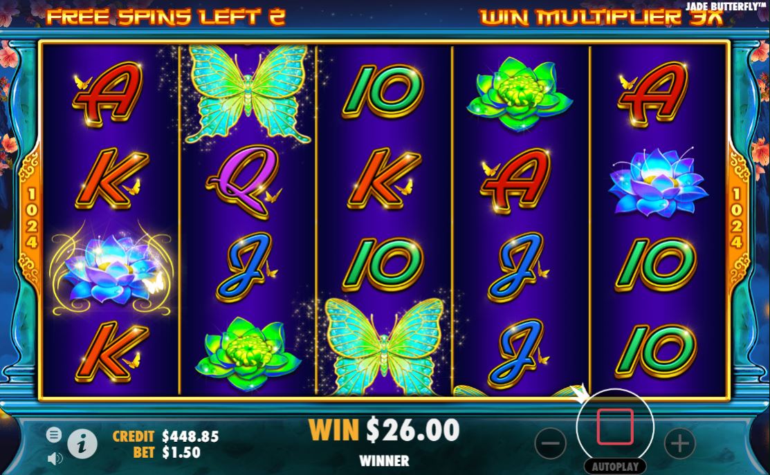 jade butterfly free spins