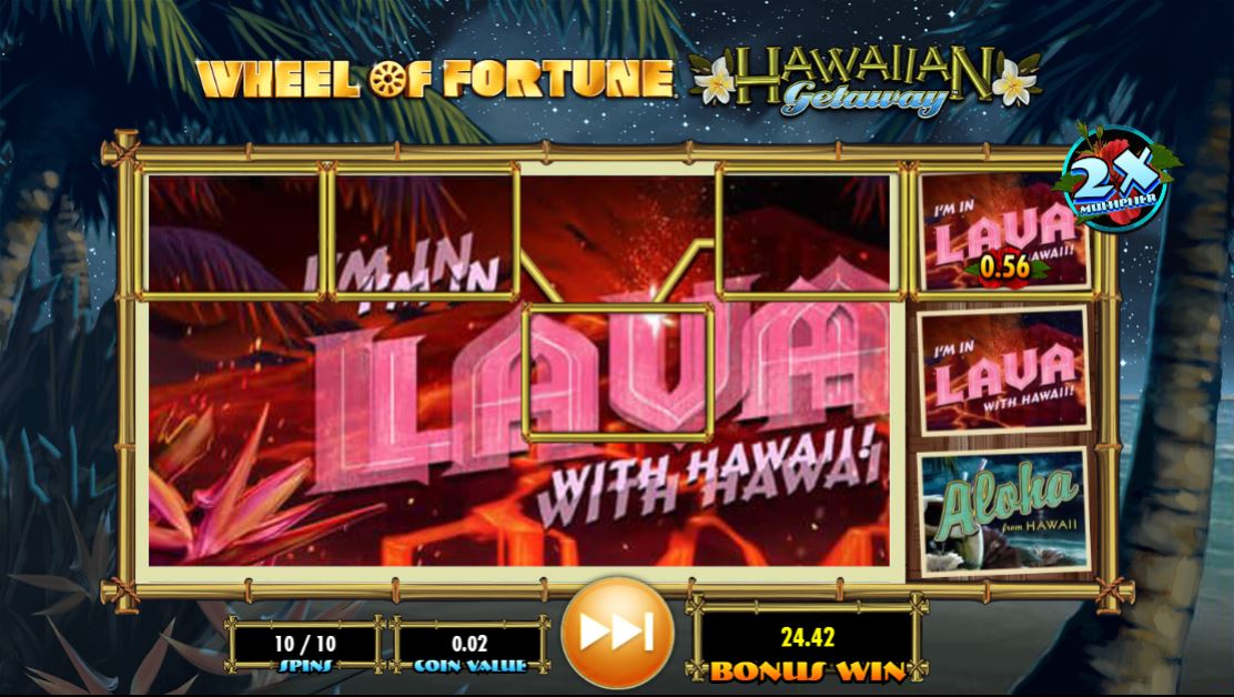 wheel of fortune hawaian getaway free spins